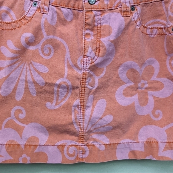 Gap Retro Hawaiian Floral Print Mini Skirt Sz 6 - Picture 4 of 11